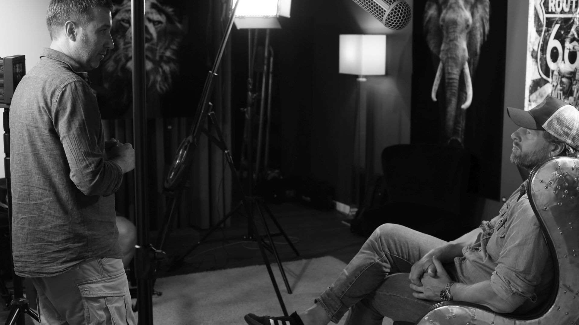 Interview-Kamera und Licht